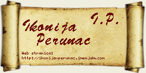 Ikonija Perunac vizit kartica